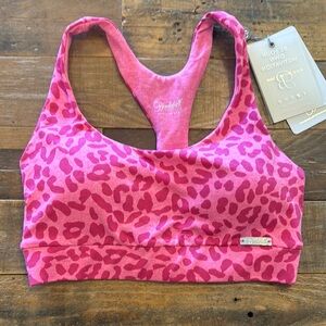 Bombshell Sportswear Pink Leopard Sports Bra